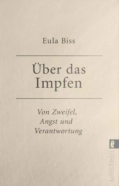 Cover: Über das Impfen