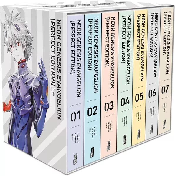Cover: Neon Genesis Evangelion – Perfect Edition, Bände 1-7 im Sammelschuber mit Extras