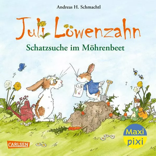 Cover: Maxi Pixi 435: Juli Löwenzahn: Schatzsuche im Möhrenbeet