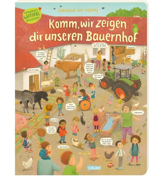 Cover: Komm, wir zeigen dir unseren Bauernhof (Constanze von Kitzings Wimmelgeschichten 3)