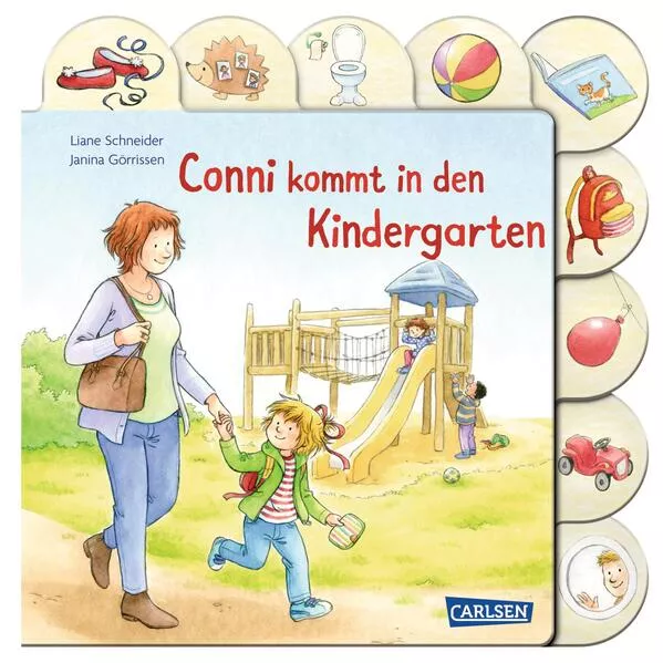 Cover: Conni-Pappbilderbuch: Conni kommt in den Kindergarten