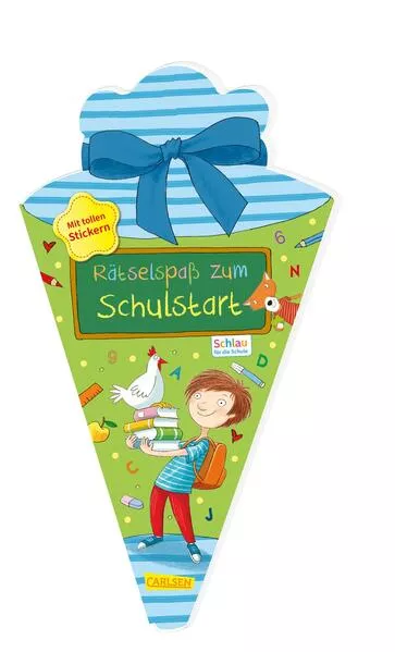 Cover: Schlau für die Schule: Rätselspaß zum Schulstart mit Stickern (Schultüte 2023 blau)