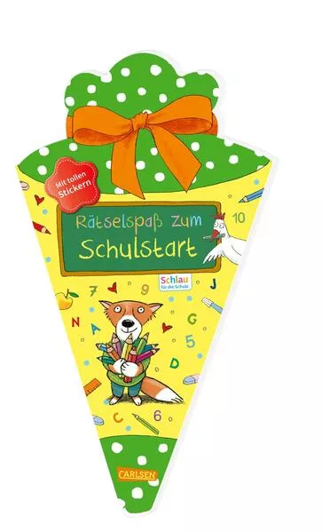 Schlau für die Schule: Rätselspaß zum Schulstart mit Stickern (Schultüte 2023 grün/gelb)</a>