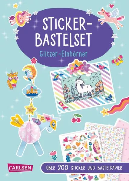 Cover: Sticker-Bastelset: Glitzer-Einhörner