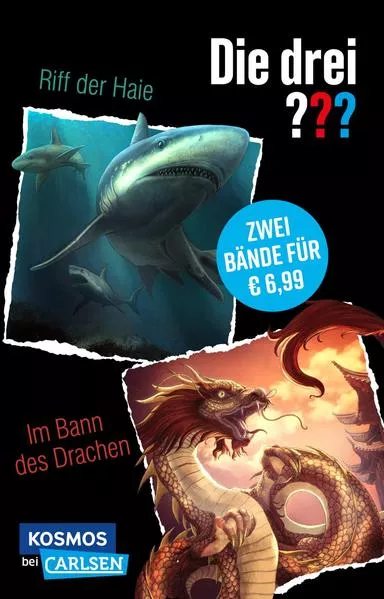 Die drei ???: Doppelband – Enthält die Bände: Die drei ??? und das Riff der Haie / Im Bann des Drachen</a>