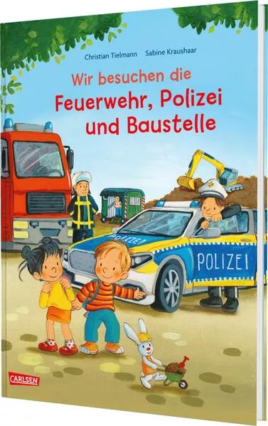 Cover: Max-Bilderbücher: Wir besuchen die Feuerwehr, Polizei und Baustelle