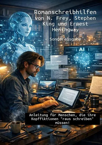 Cover: Romanschreibhilfen von N. Frey, Stephen King und Ernest Hemingway