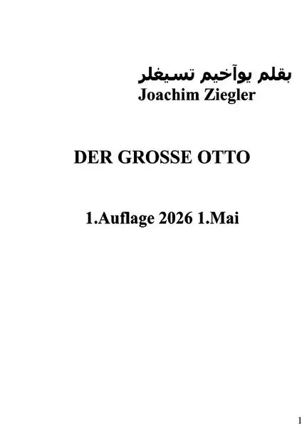 Cover: de große Otto 1.Auflage 2026 1.Mai