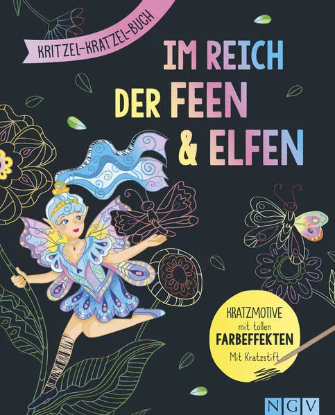 Cover: Im Reich der Feen und Elfen - Kritzel-Kratzel-Buch mit Bambus-Stick