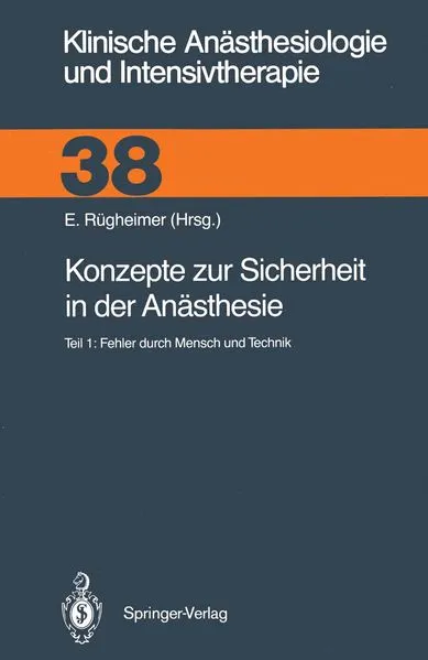 Cover: Konzepte zur Sicherheit in der Anästhesie