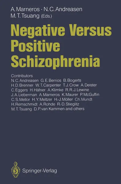 Cover: Negative Versus Positive Schizophrenia