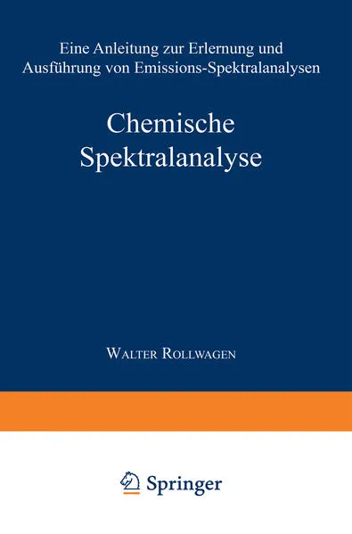 Cover: Chemische Spektralanalyse