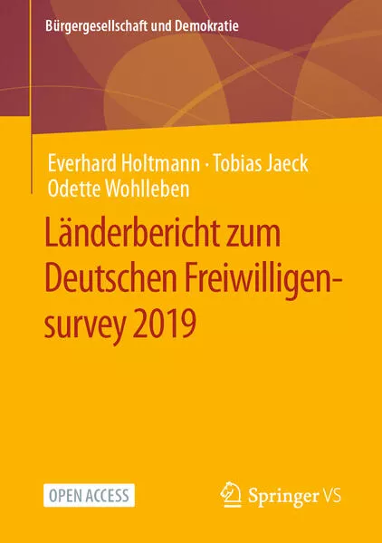 Cover: Länderbericht zum Deutschen Freiwilligensurvey 2019