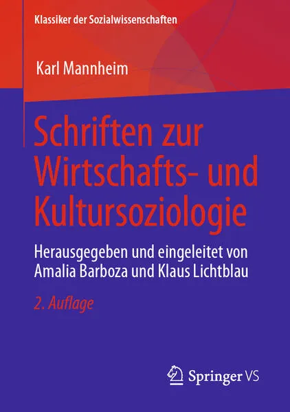 Cover: Schriften zur Wirtschafts- und Kultursoziologie