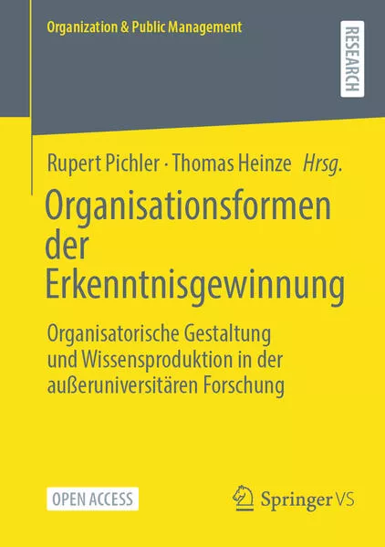 Cover: Organisationsformen der Erkenntnisgewinnung