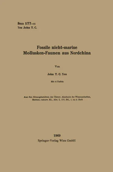 Cover: Fossile nicht-marine Mollusken-Faunen aus Nordchina