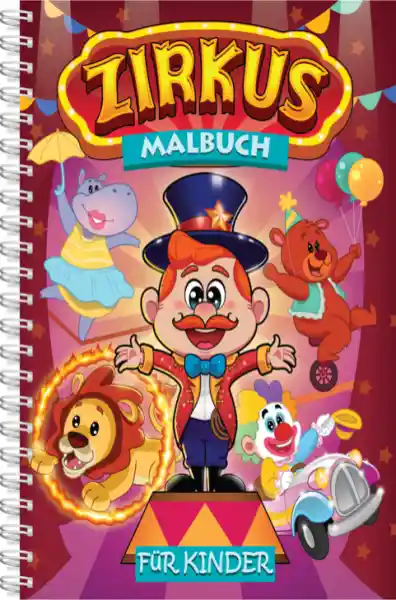 Cover: Zirkus-Malbuch für Kinder