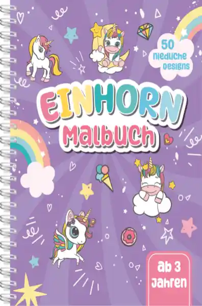 Einhorn-Malbuch für Kinder ab 3 Jahren