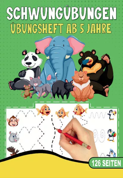 Schwungübungen Übungsheft ab 5 Jahre – Das Tier Lernheft für Kinder