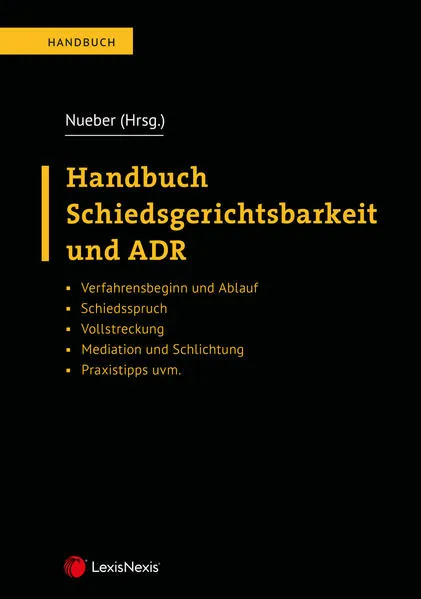 Cover: Handbuch Schiedsgerichtsbarkeit und ADR