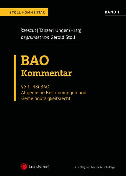 BAO Bundesabgabenordnung – Stoll Kommentar Band 1