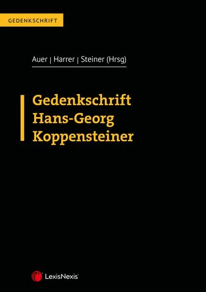 Cover: Gedenkschrift Hans-Georg Koppensteiner