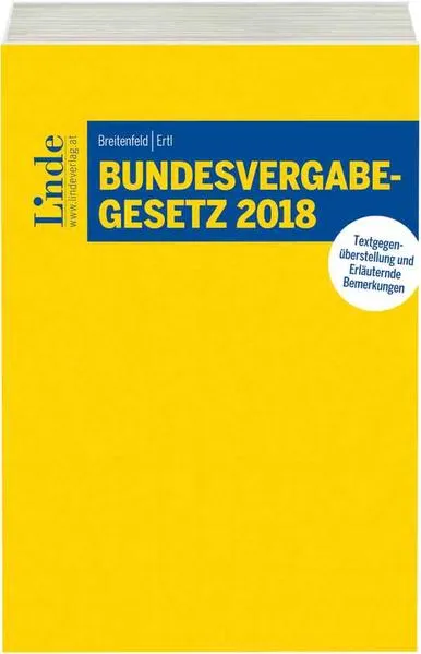Cover: Bundesvergabegesetz 2018
