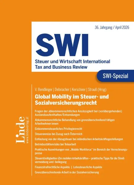 SWI-Spezial Global Mobility im Steuer- und Sozialversicherungsrecht
