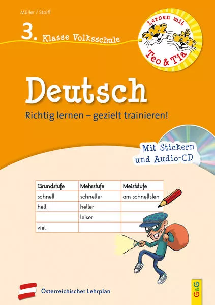 Cover: Lernen mit Teo und Tia Deutsch – 3. Klasse Volksschule mit CD