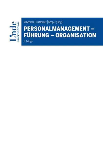 Cover: Personalmanagement - Führung - Organisation