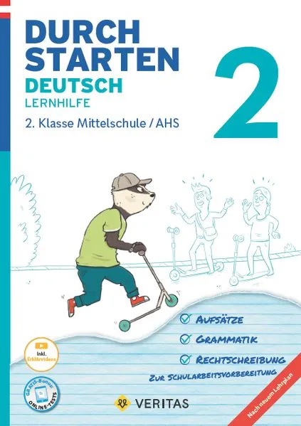 Cover: Durchstarten Deutsch 2. Klasse Mittelschule/AHS Lernhilfe