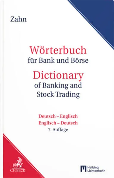 Cover: Wörterbuch für Bank und Börse / Dictionary for Banking and Stock Trading