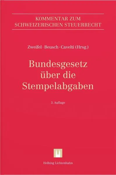 Cover: Bundesgesetz über die Stempelabgaben (StG)