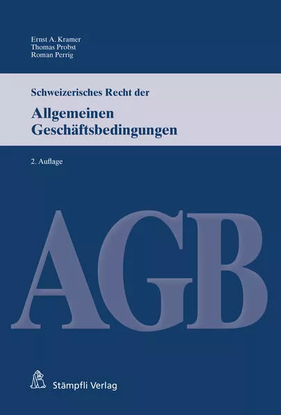 Cover: Schweizerisches Recht der Allgemeinen Geschäftsbedingungen