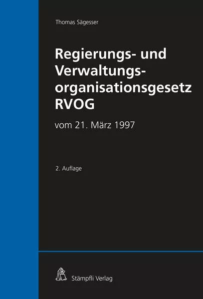 Cover: Regierungs- und Verwaltungsorganisationsgesetz RVOG