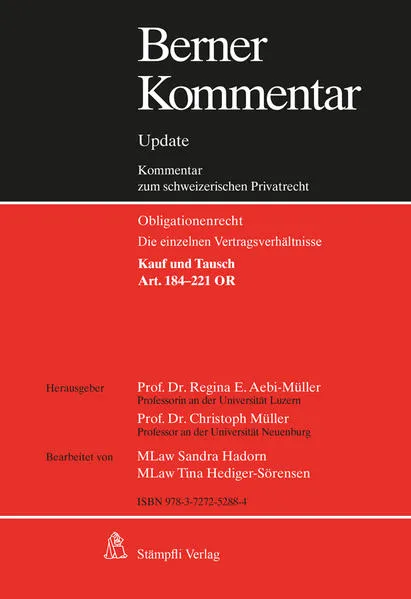 Cover: Kauf und Tausch, Art. 184-221 OR, Grundwerk inkl. 6. Ergänzungslieferung