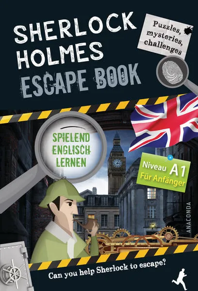 Cover: Sherlock Holmes Escape Book. Spielend Englisch lernen - für Anfänger Sprachniveau A1