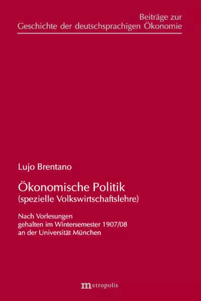 Ökonomische Politik (spezielle Volkswirtschaftslehre)