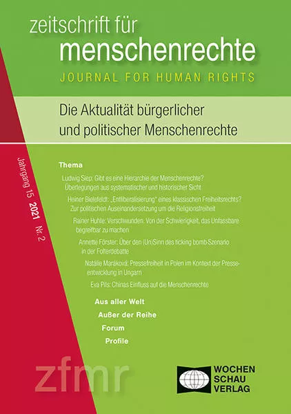 Cover: Die Aktualität bürgerlicher und politischer Menschenrechte