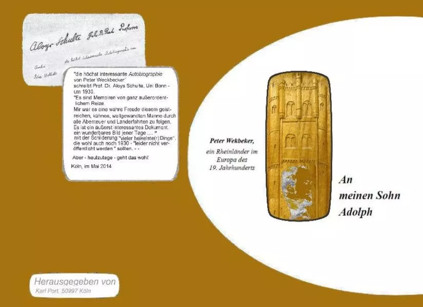 Cover: Peter Wekbeker - An meinen Sohn Adolph
