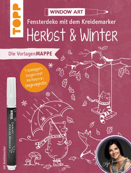 Cover: Vorlagenmappe Fensterdeko mit dem Kreidemarker - Herbst & Winter.