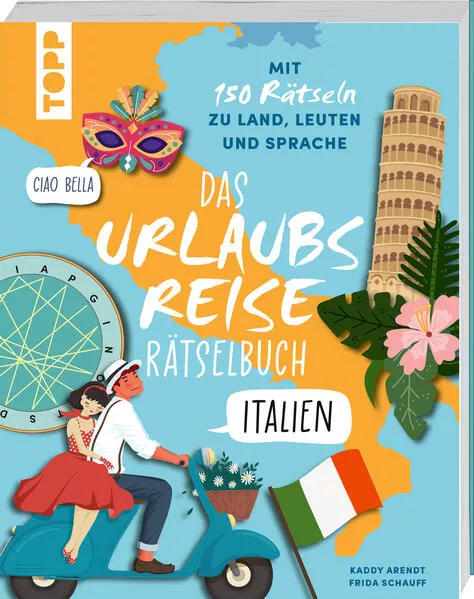 Cover: Urlaubsreise-Rätselbuch Italien – Mit 150 Rätseln zu Land, Leuten und Sprache