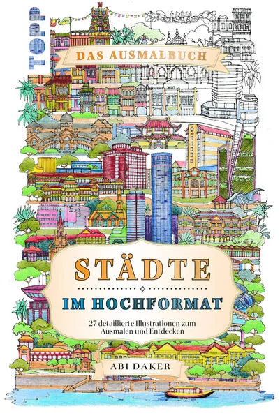 Cover: Großstädte im Hochformat - das Ausmalbuch