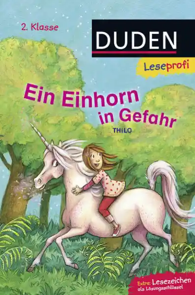 Cover: Duden Leseprofi – Ein Einhorn in Gefahr, 2. Klasse