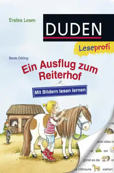 Cover: Duden Leseprofi – Mit Bildern lesen lernen: Ein Ausflug zum Reiterhof, Erstes Lesen