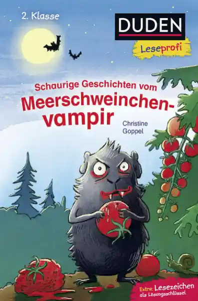 Cover: Duden Leseprofi – Schaurige Geschichten vom Meerschweinchenvampir, 2. Klasse