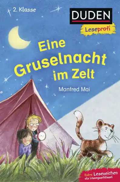Cover: Duden Leseprofi – Eine Gruselnacht im Zelt, 2. Klasse