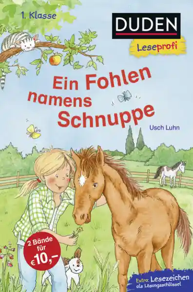 Cover: Duden Leseprofi – Ein Fohlen namens Schnuppe, 1. Klasse