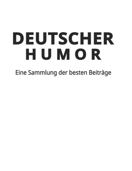 Cover: Deutscher Humor