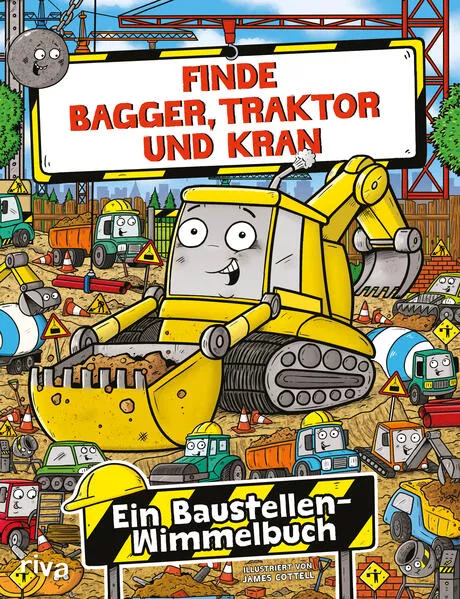 Cover: Finde Bagger, Traktor und Kran